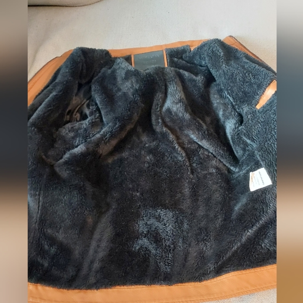 American Breed Men's Brown Leather Jacket Sz-L - Picture 4 of 6